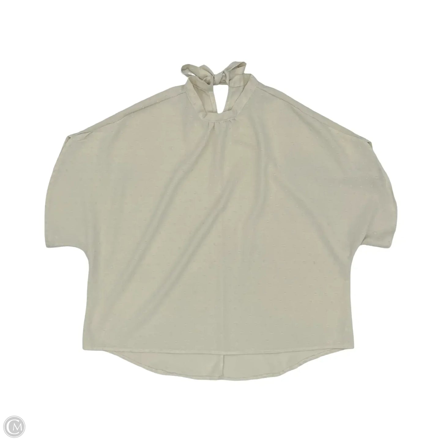 Blouse Short Sleeve By Cmf In Tan, Size: Xl