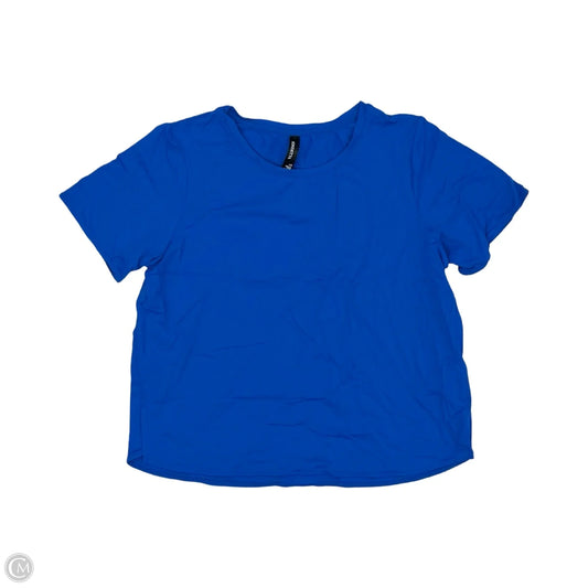 Athletic Top Short Sleeve By Mondetta In Blue, Size: L