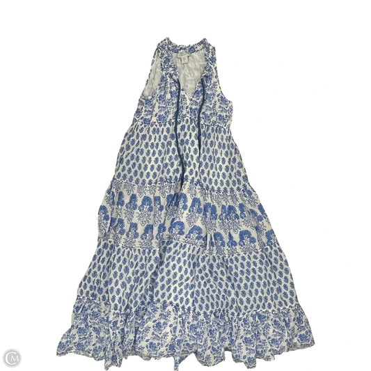 Dress Party Midi By Calypso St Barth In Blue & White, Size: S