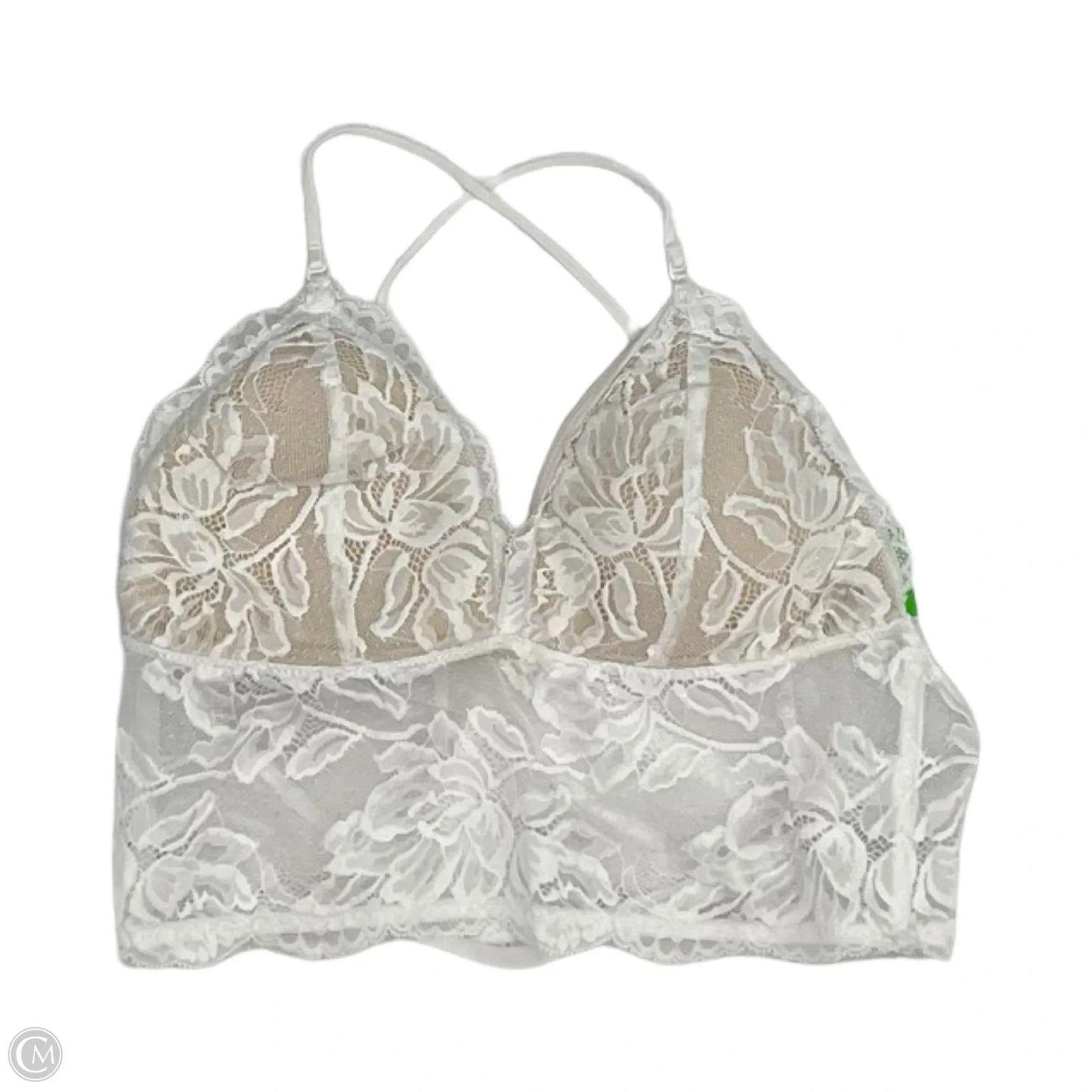 Bralette By Clothes Mentor In White, Size: Xl