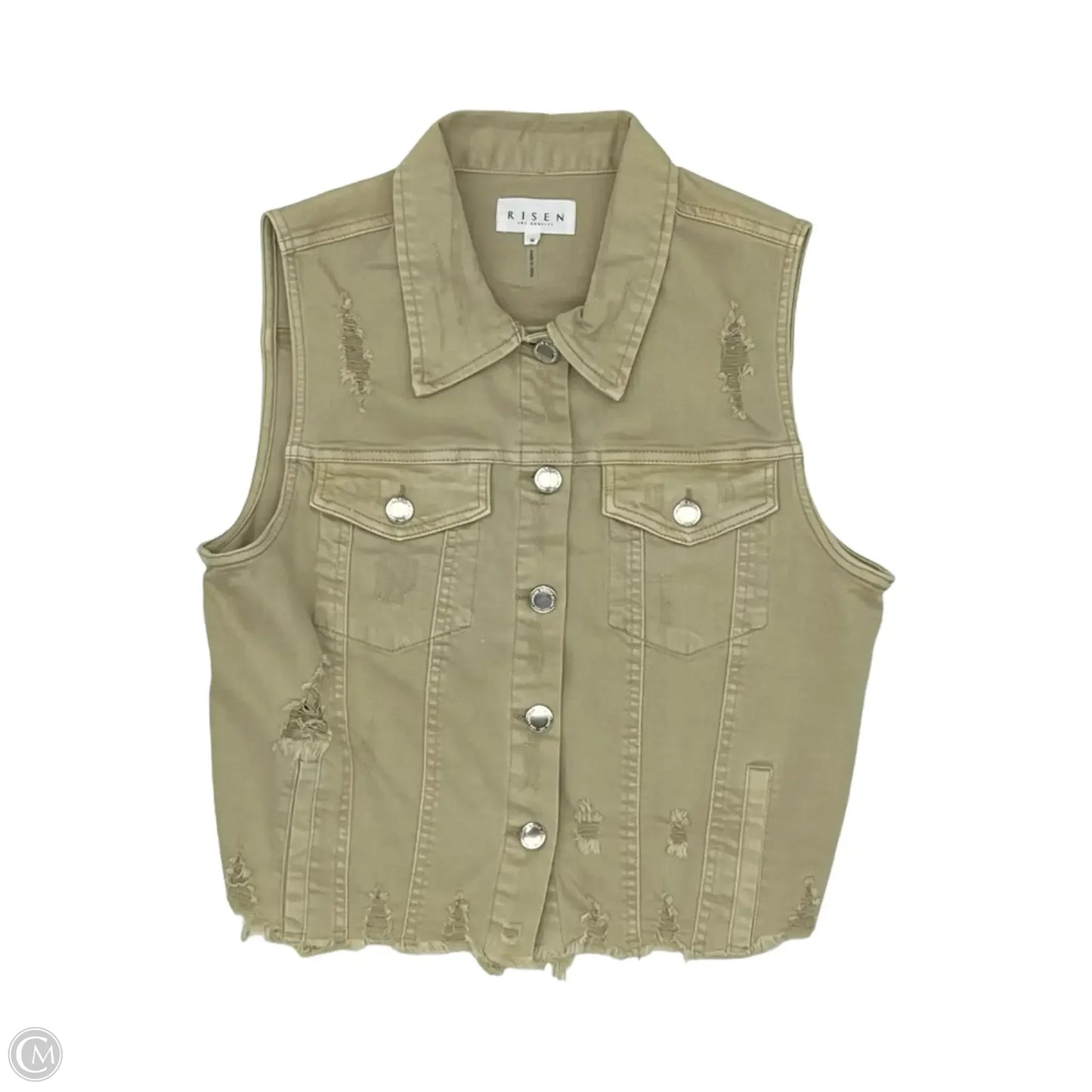 Vest Other By Risen In Tan Denim, Size: M