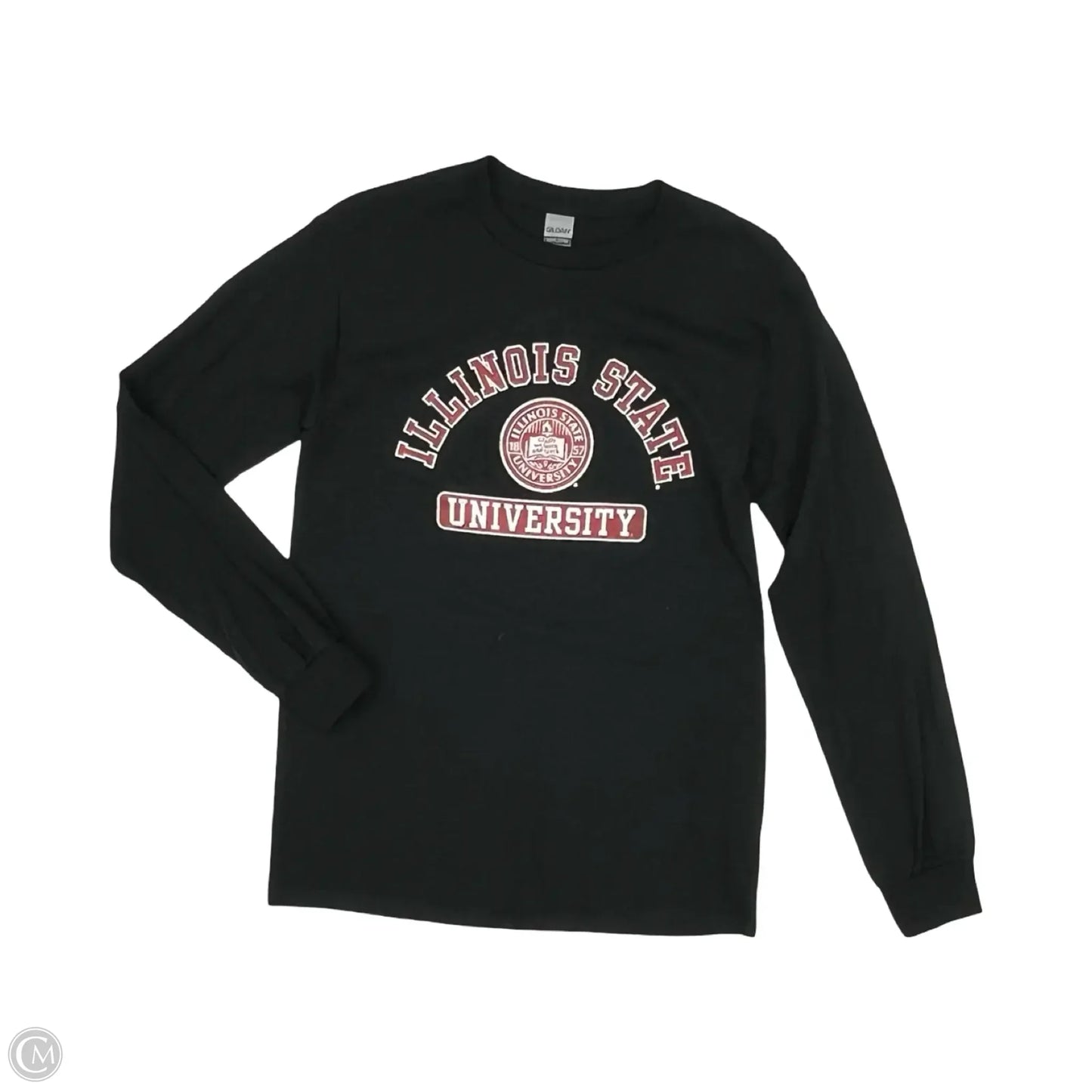 Athletic Top Long Sleeve Crewneck By Gildan In Black, Size: S