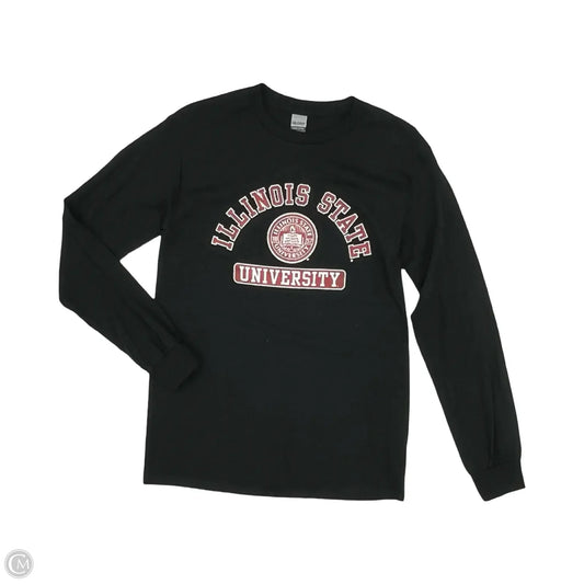 Athletic Top Long Sleeve Crewneck By Gildan In Black, Size: S