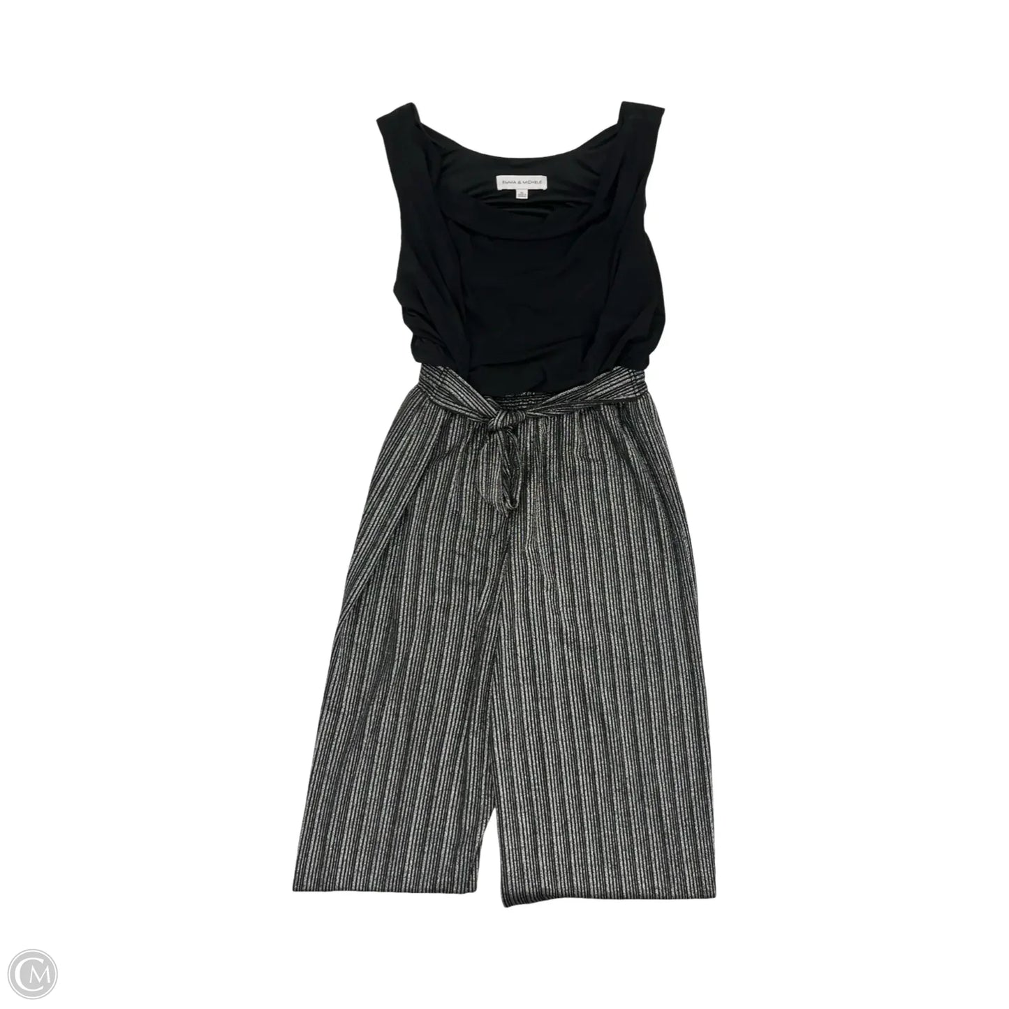 Jumpsuit By Emma And Michele In Black & Silver, Size: Xl