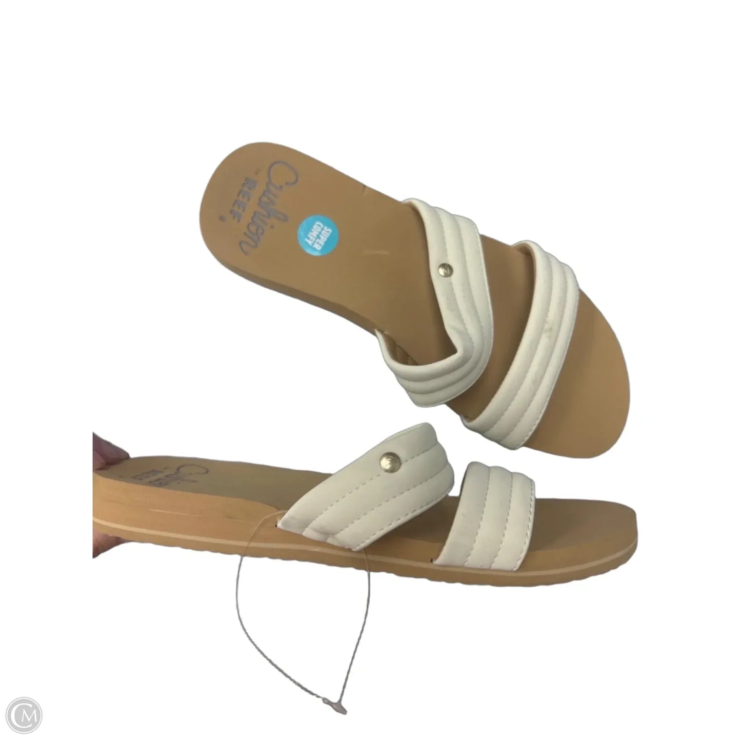 Sandals Flats By Reef In Brown & Cream, Size: 8