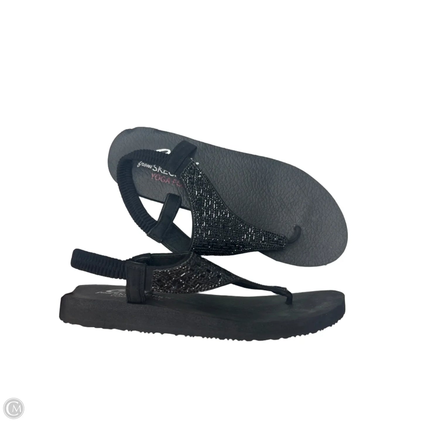 Sandals Flats By Skechers In Black, Size: 9
