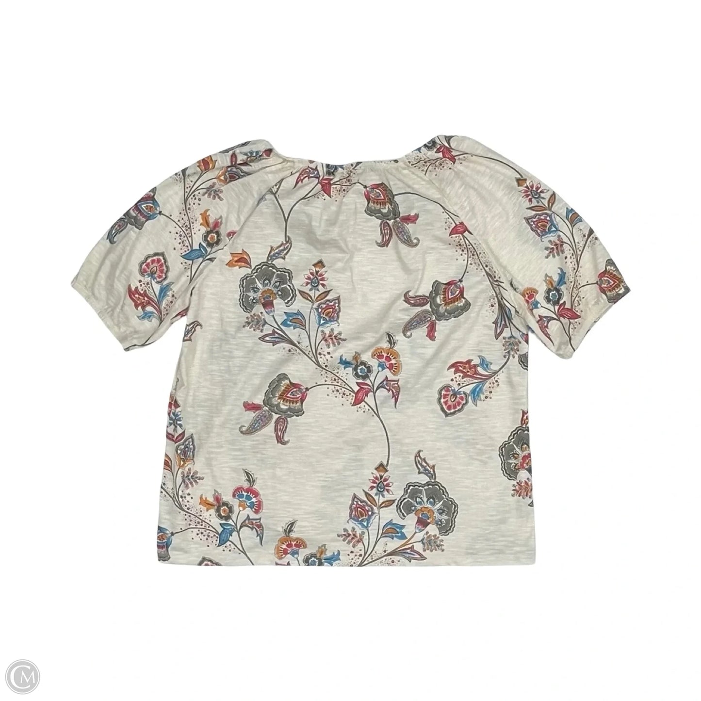 Top Short Sleeve By Allison Daley In Floral Print, Size: L