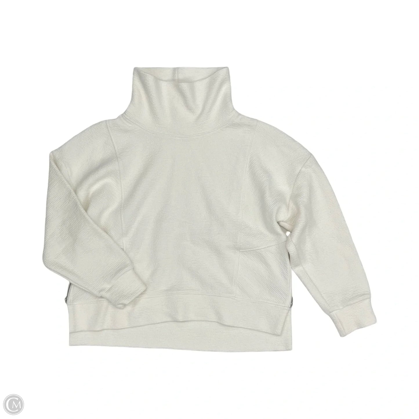 Sweatshirt Collar By Calia In Cream, Size: M
