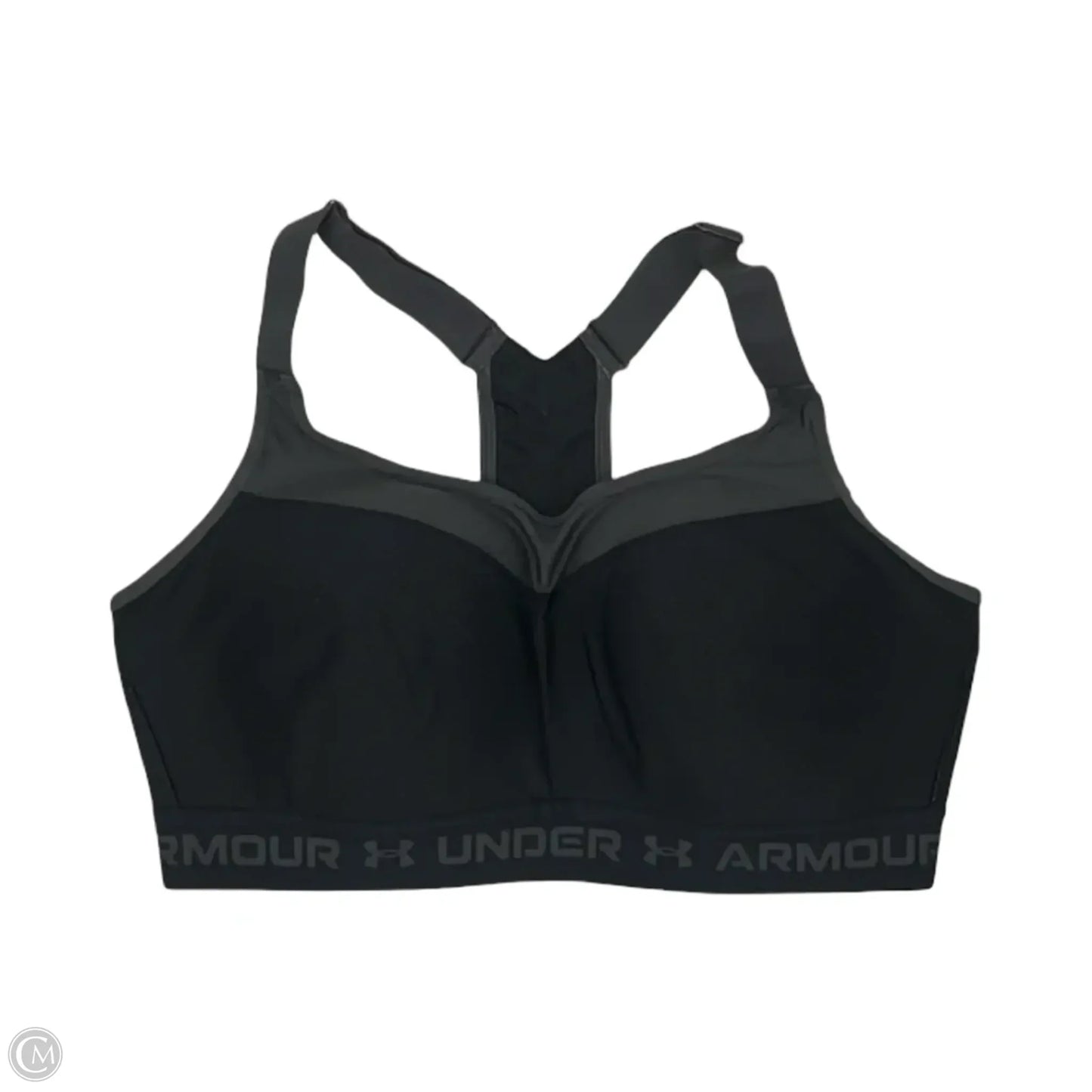Athletic Bra By Under Armour In Black & Grey, Size: L