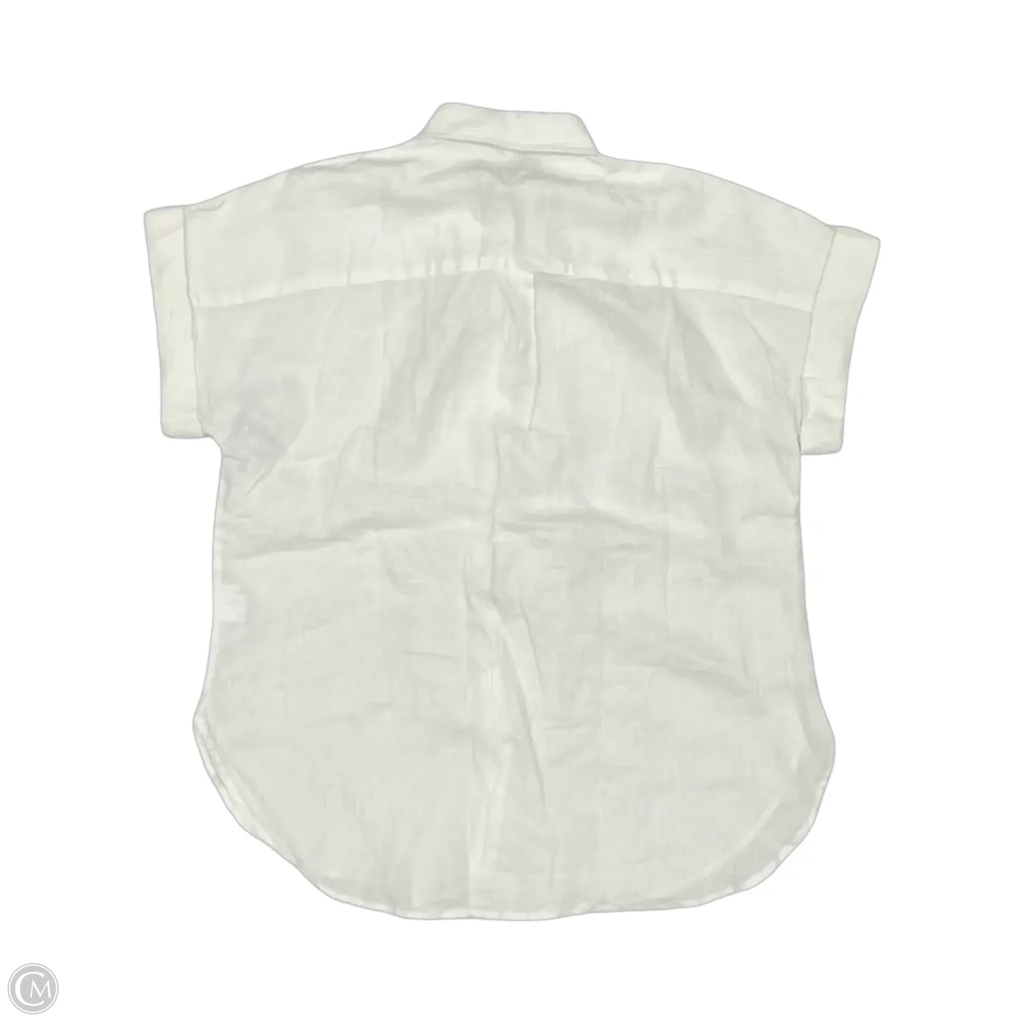 Blouse Short Sleeve By Lauren By Ralph Lauren In White, Size: M