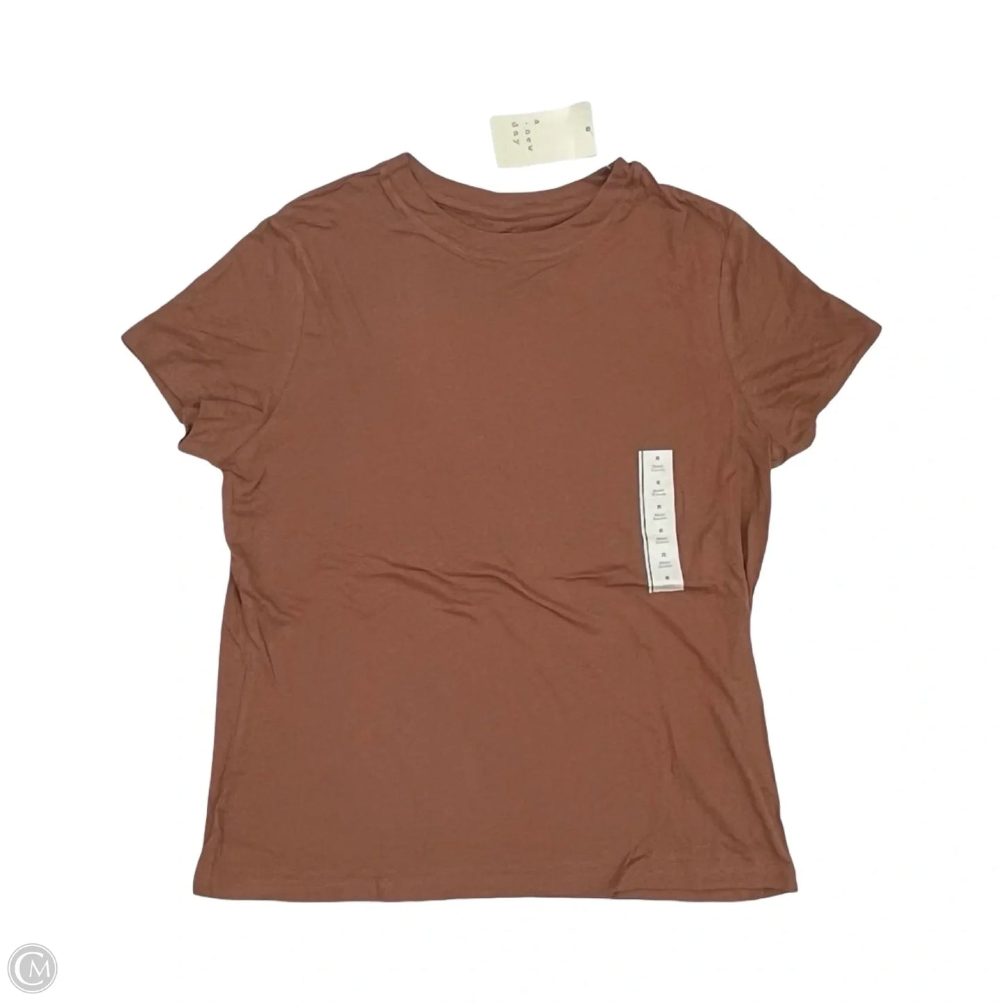 Top Short Sleeve By A New Day In Brown, Size: M
