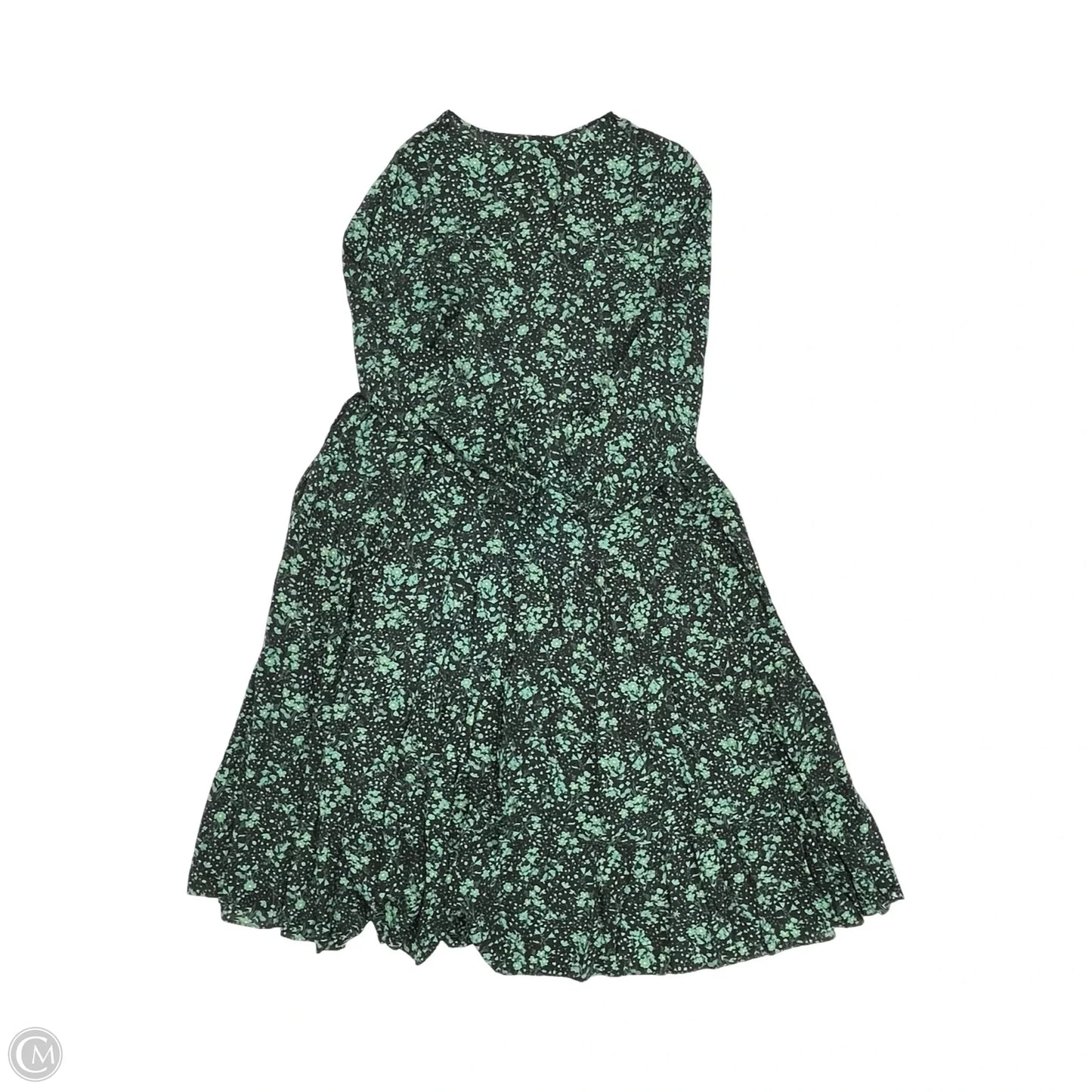 Dress Casual Midi By Zara In Black & Green, Size: M