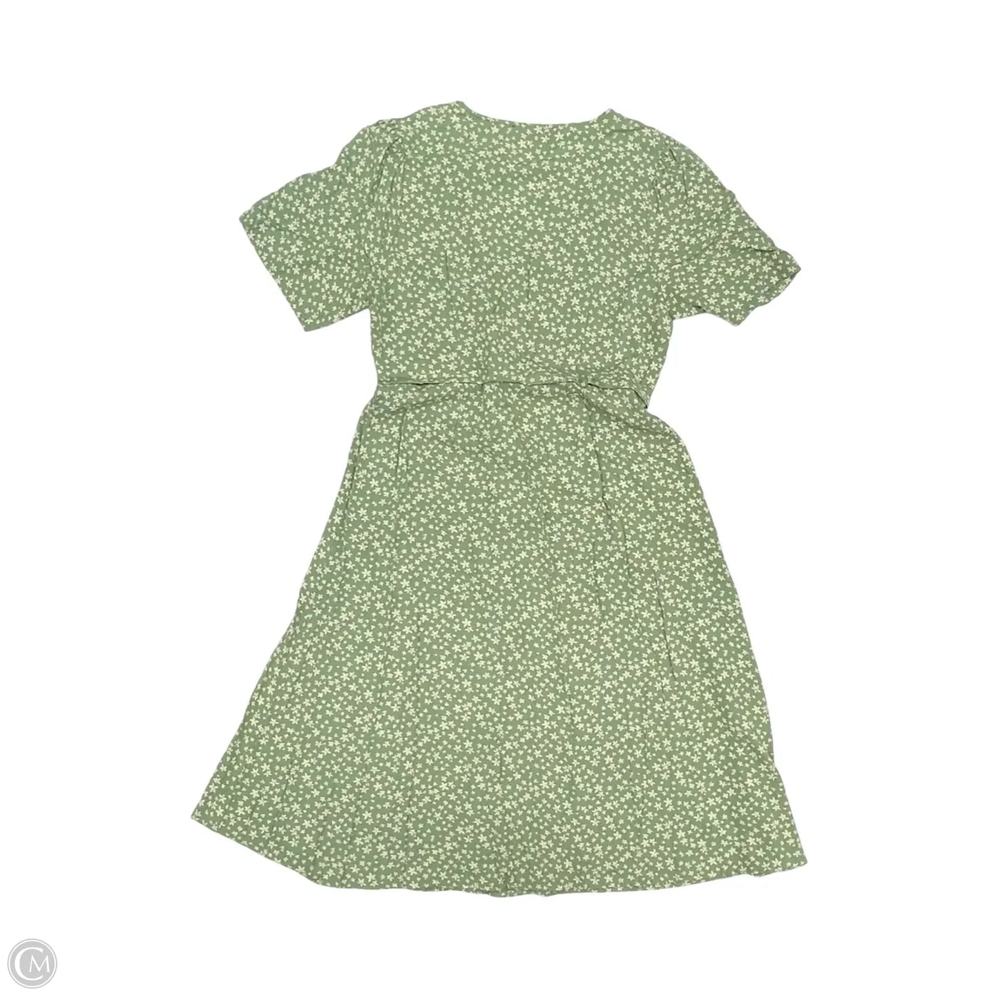 Dress Casual Midi By Able In Cream & Green, Size: M