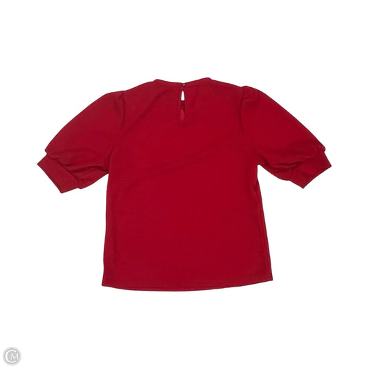 Blouse Short Sleeve By Shein In Red, Size: Xs