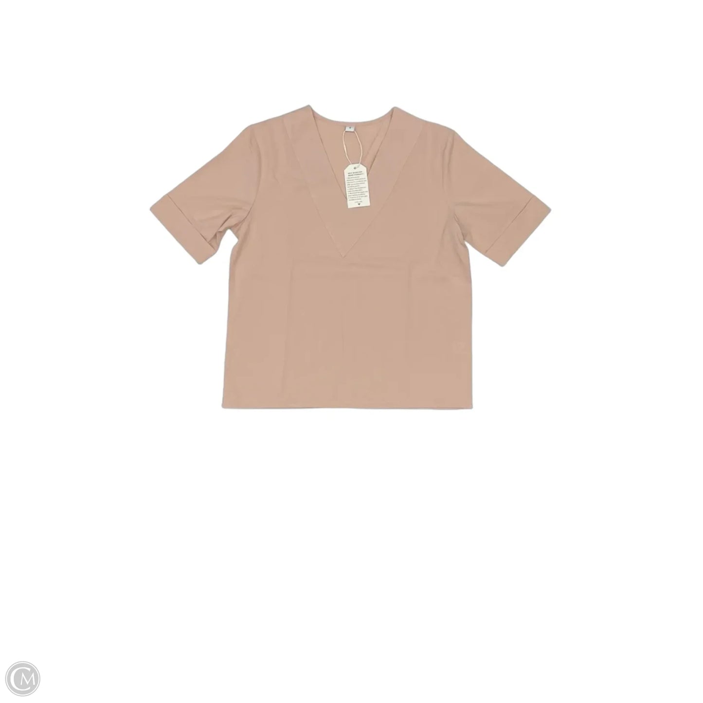 Blouse Short Sleeve By Cmf In Peach, Size: S
