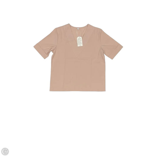 Blouse Short Sleeve By Cmf In Peach, Size: S