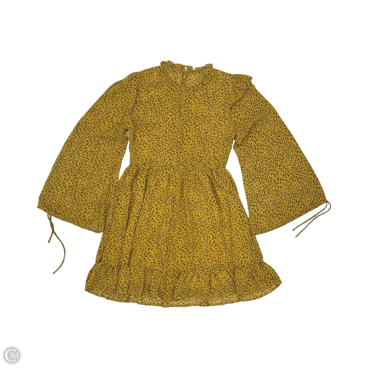 Dress Party Short By Clothes Mentor In Brown & Yellow, Size: L