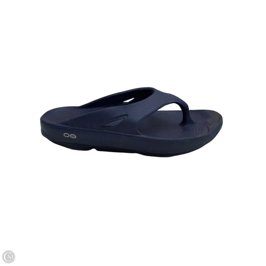 Sandals Flip Flops By Oofos In Navy, Size: 9