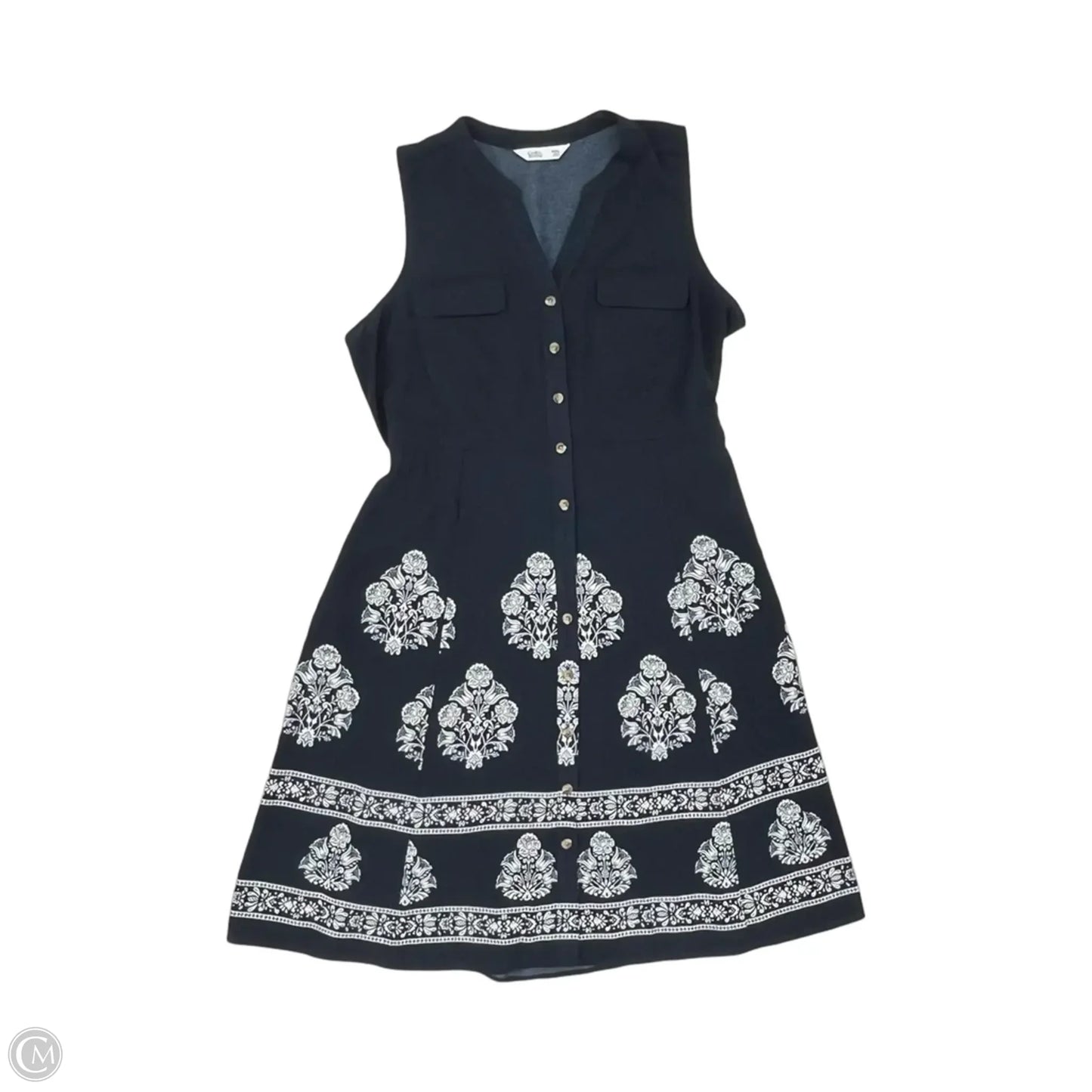 Dress Party Midi By Croft And Barrow In Blue & White, Size: Xxl
