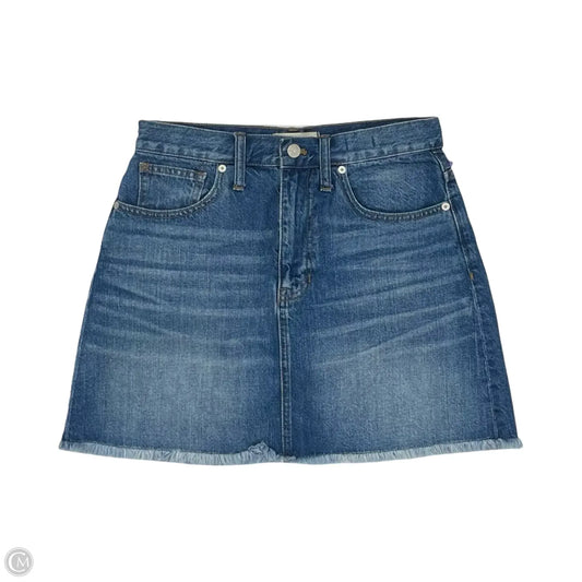 Skirt Mini & Short By Madewell In Blue Denim, Size: 4