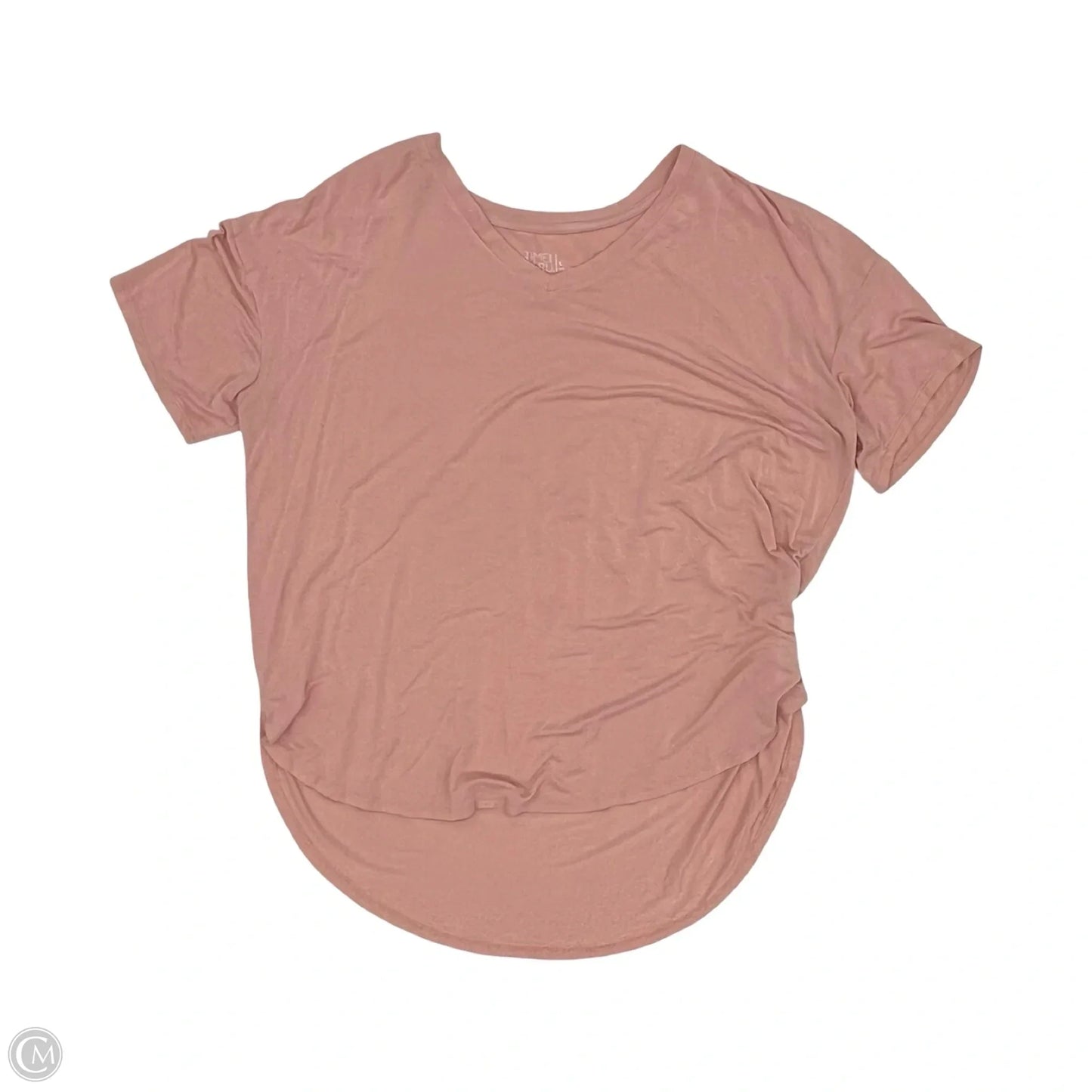 Top Short Sleeve By Time And Tru In Pink, Size: L