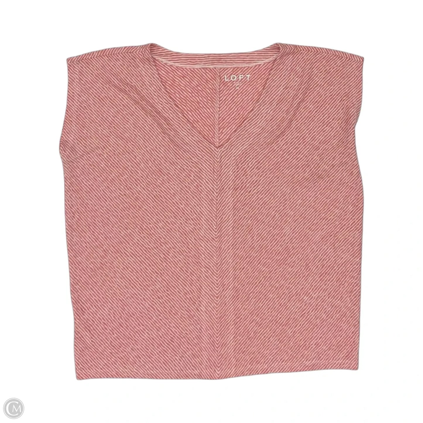 Top Short Sleeve By Loft In Orange, Size: M