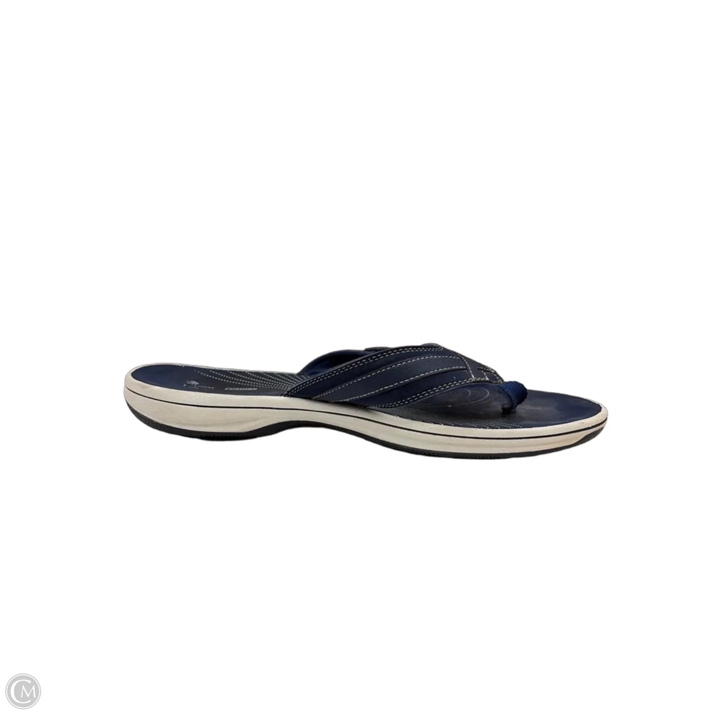 Sandals Flip Flops By Clarks In Navy, Size: 11