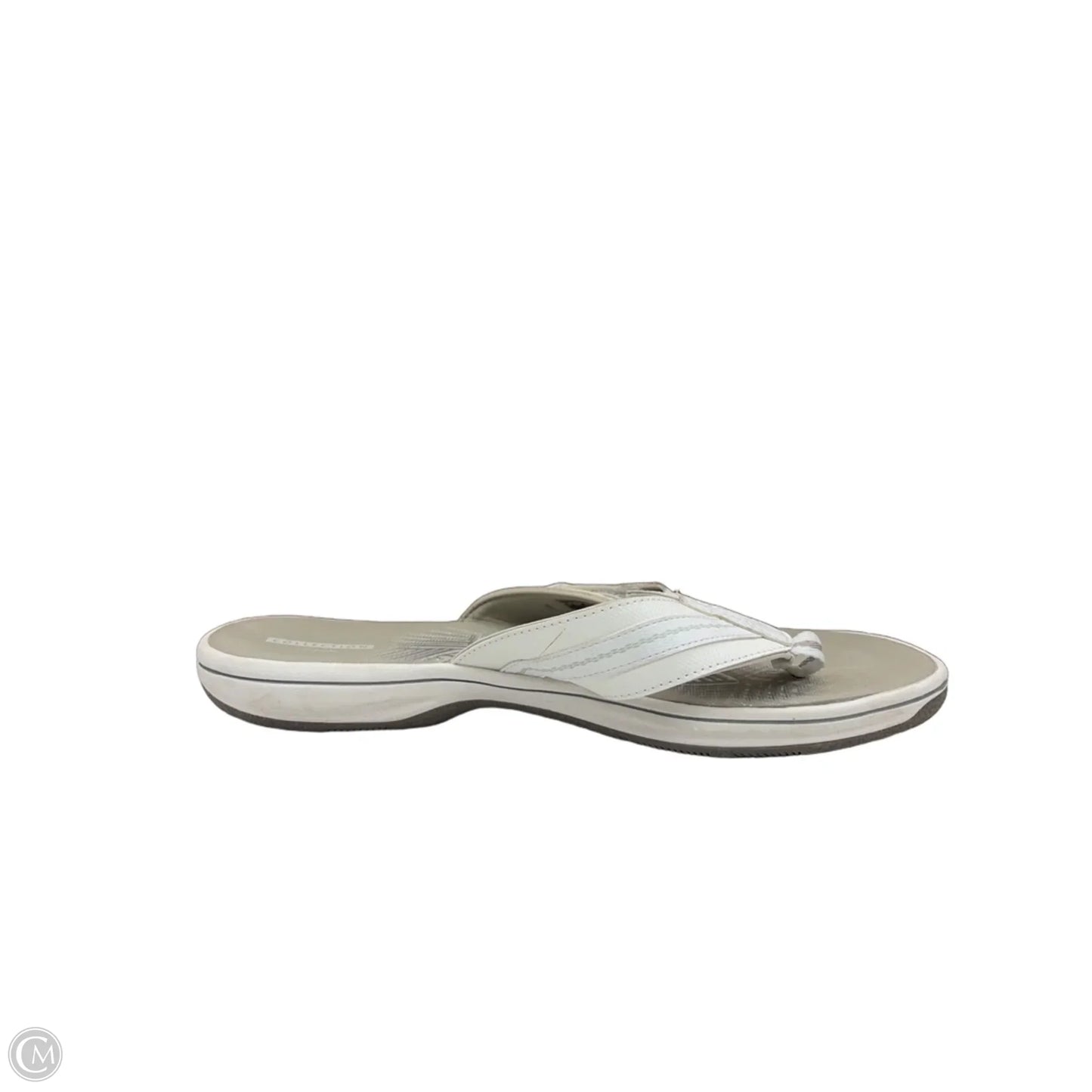 Sandals Flip Flops By Clarks In White, Size: 10