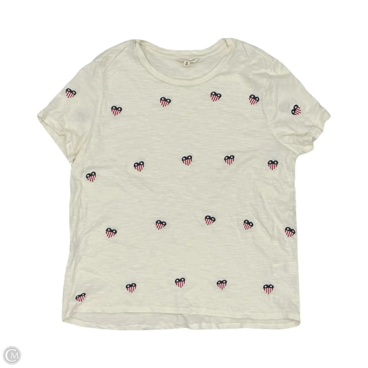Top Short Sleeve By Lucky Brand In Blue Red & White, Size: Xl