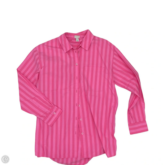 Blouse Long Sleeve By A New Day In Pink, Size: M