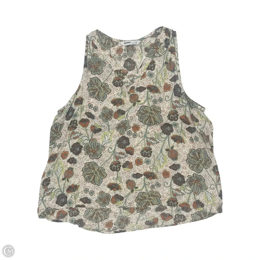 Blouse Sleeveless By Sonoma In Floral Print, Size: Xl