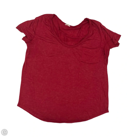 Top Short Sleeve By Pol In Red, Size: L