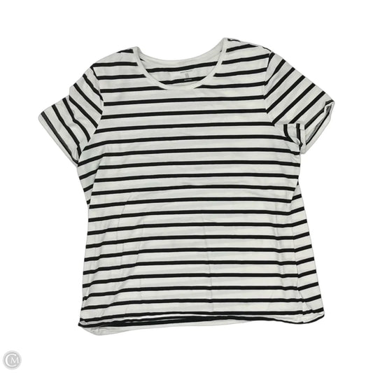 Top Short Sleeve By Amazon Essentials In Black & White, Size: Xxl