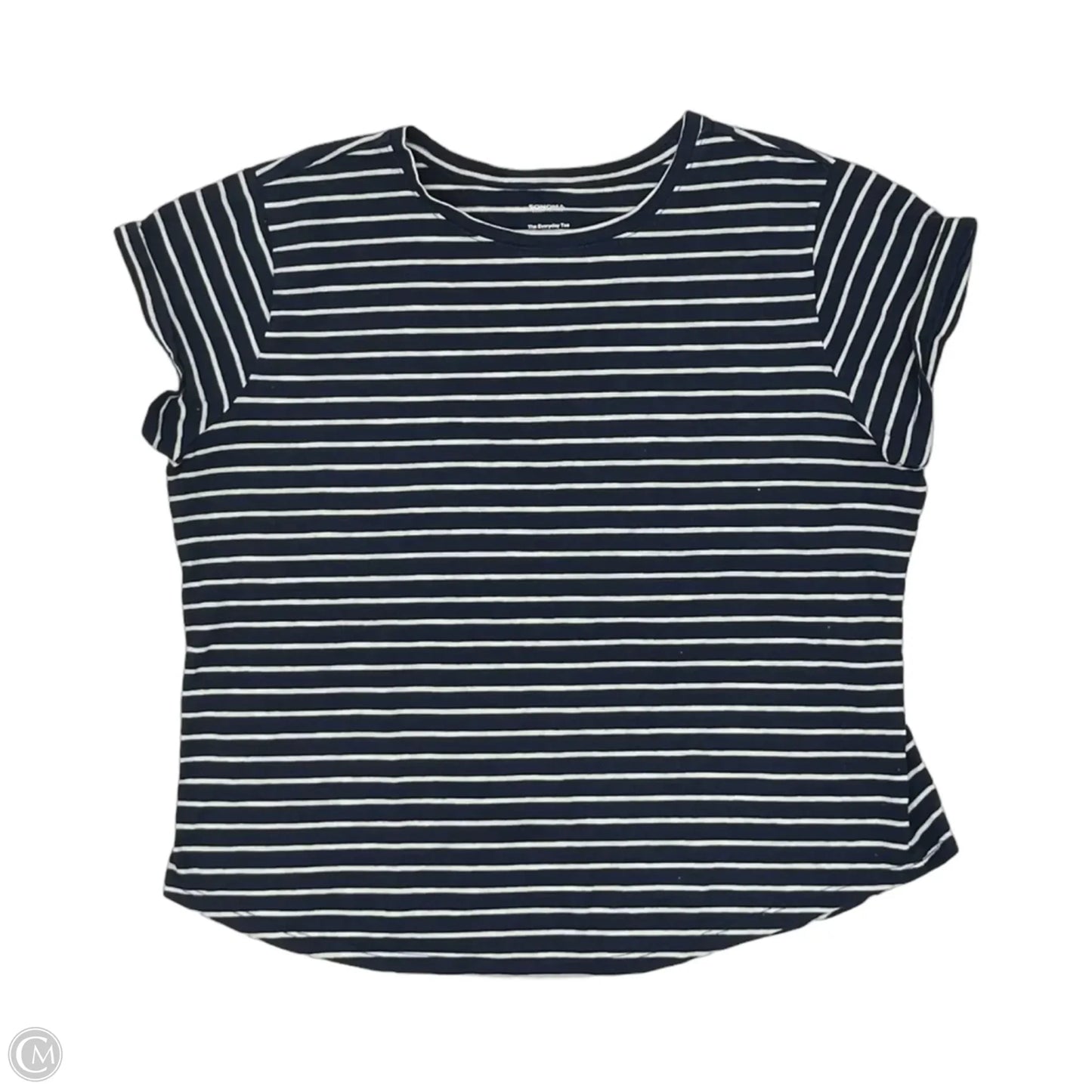Top Short Sleeve By Sonoma In Striped Pattern, Size: Xxl