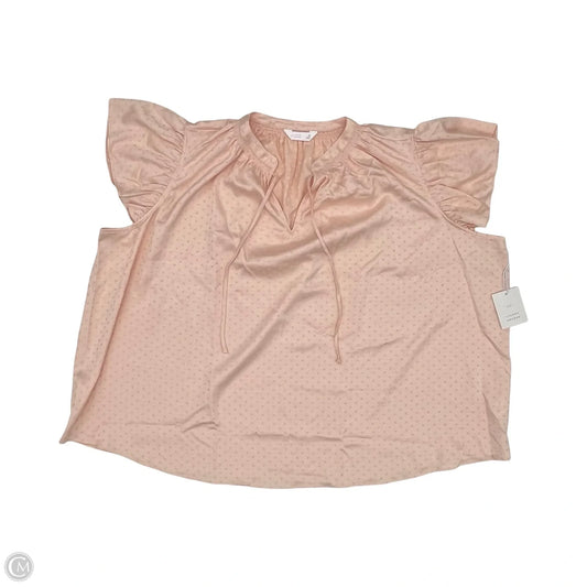Blouse Short Sleeve By Lc Lauren Conrad In Peach, Size: 4x