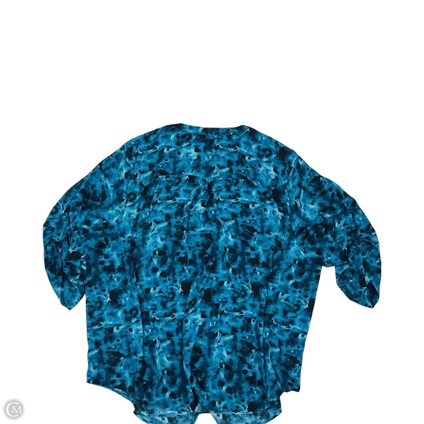 Blouse 3/4 Sleeve By Torrid In Black & Blue, Size: 4x