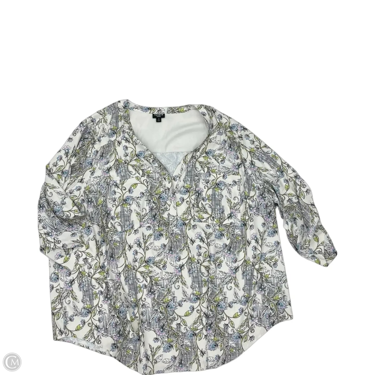 Blouse 3/4 Sleeve By Torrid In Floral Print, Size: 4x