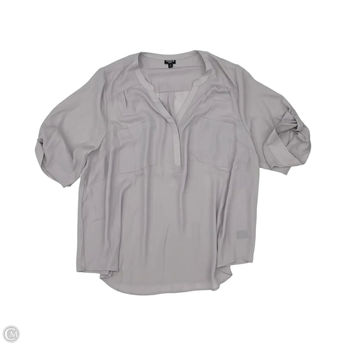 Blouse 3/4 Sleeve By Torrid In Purple, Size: 4x