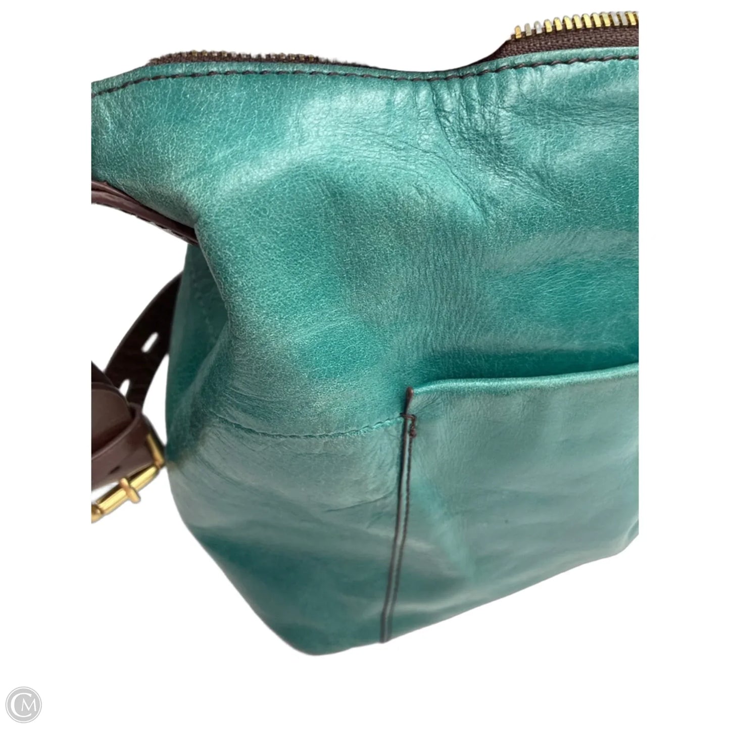 Handbag Leather By Hobo Intl, Size: Medium