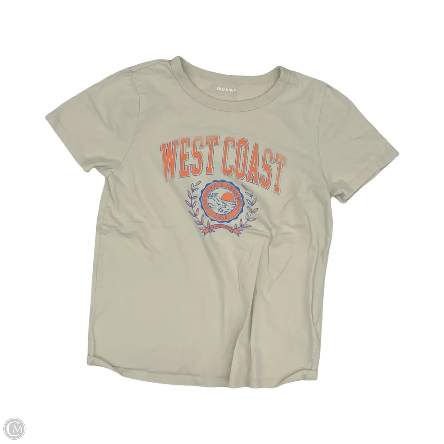Top Short Sleeve By Old Navy In Tan, Size: Xs