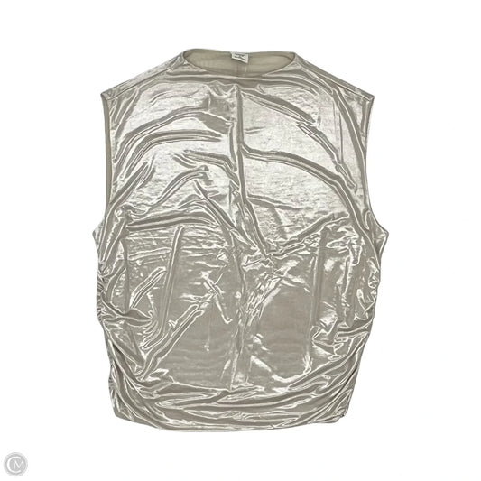Blouse Sleeveless By Abercrombie And Fitch In Tan, Size: Xxl