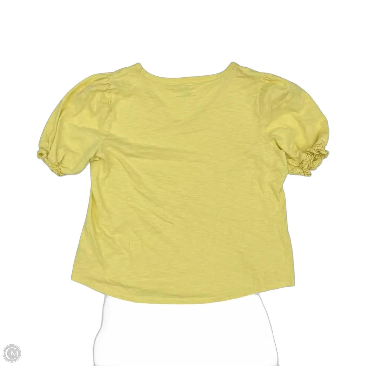 Top Short Sleeve By Talbots In Yellow, Size: Xl
