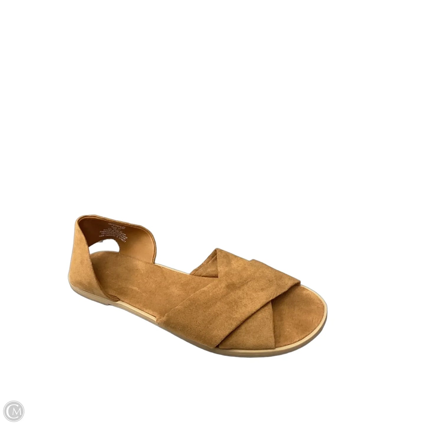 Sandals Flats By Divided In Brown, Size: 7.5