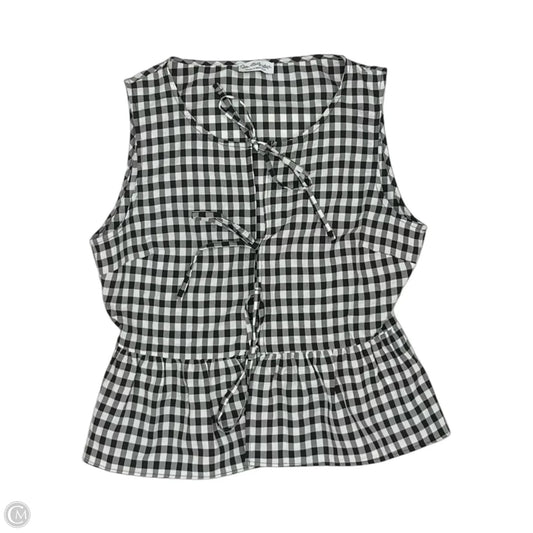 Blouse Sleeveless By Cmf In Black & White, Size: 6