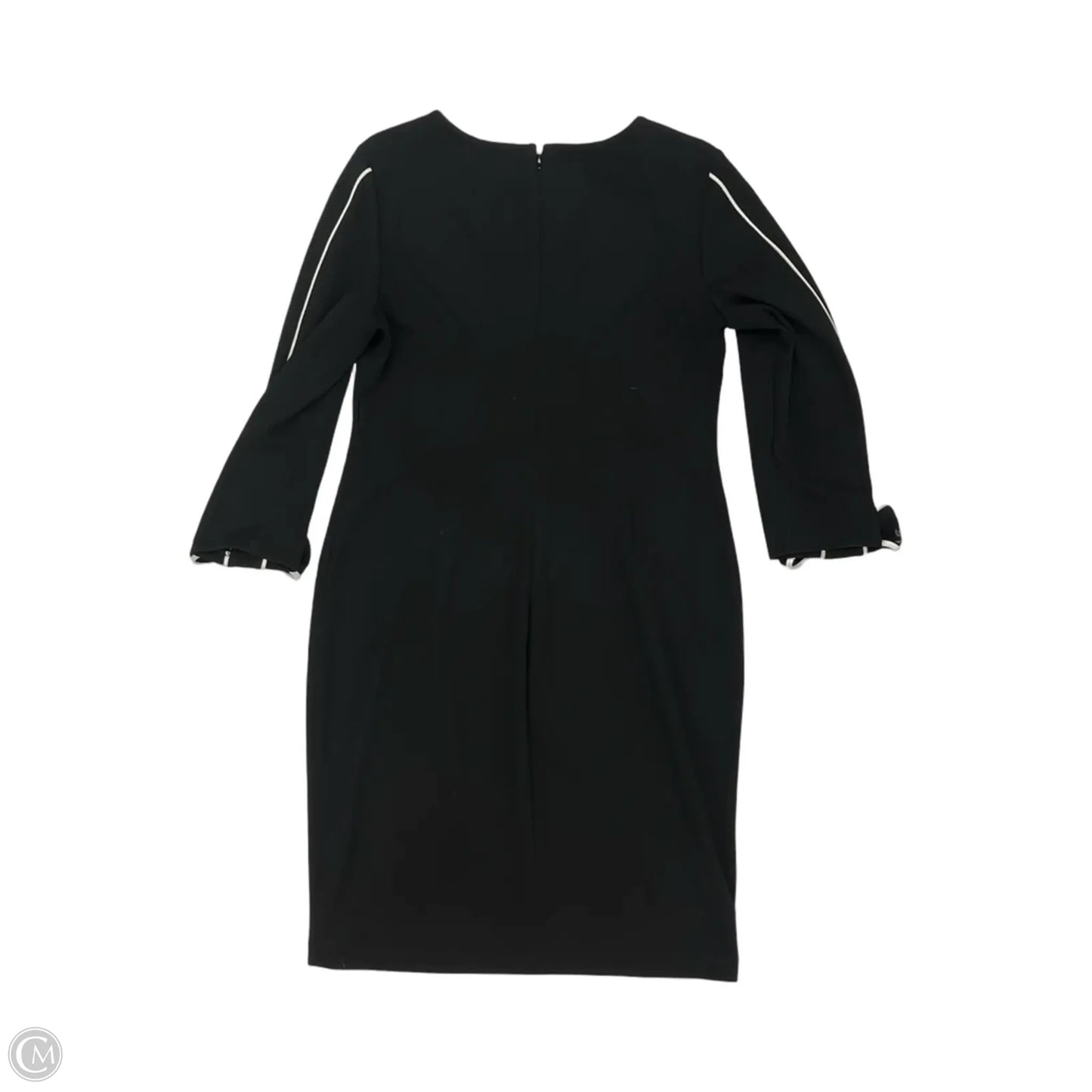 Dress Work By Calvin Klein In Black & Cream, Size: 12
