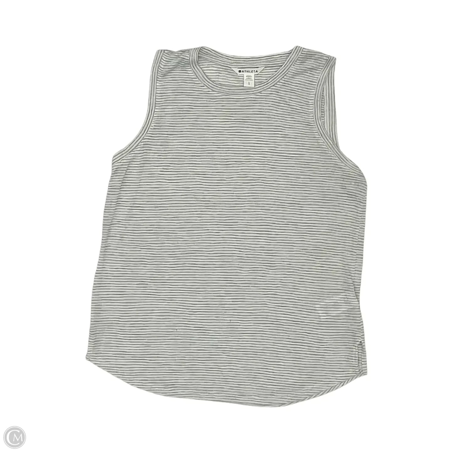 Athletic Tank Top By Athleta In Grey & White, Size: L