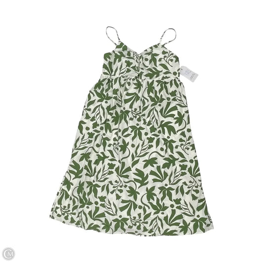 Dress Casual Midi By Time And Tru In Green & White, Size: L