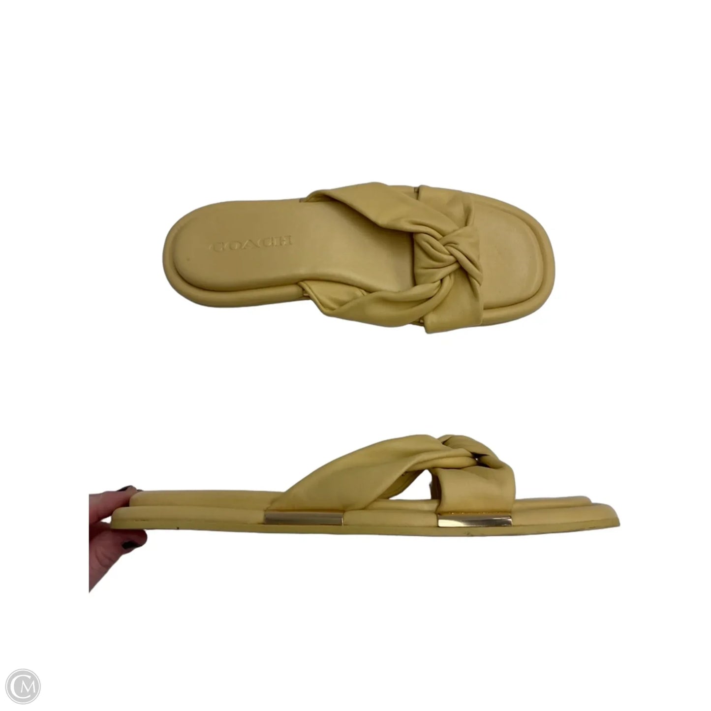 Sandals Designer By Coach In Yellow, Size: 8.5