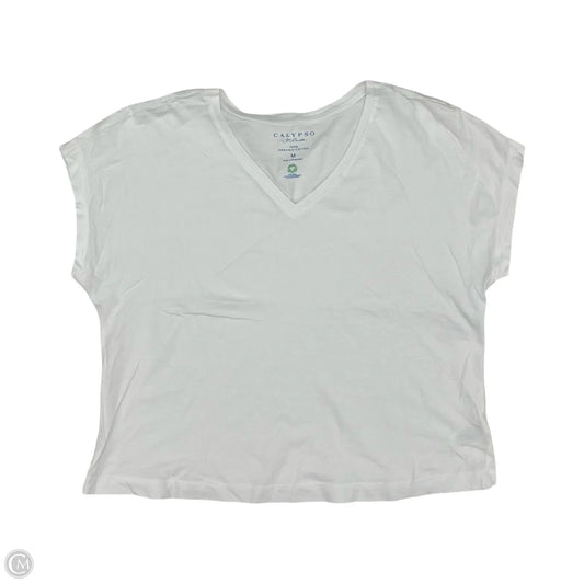Top Short Sleeve By Calypso St Barth In White, Size: M