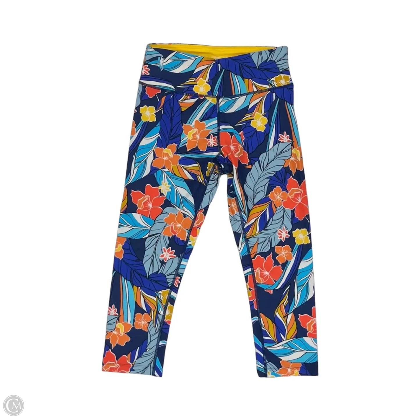 Athletic Leggings Capris By Calvin Klein In Floral Print, Size: S